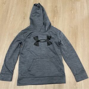 Under armour hoodie gray logo size 7